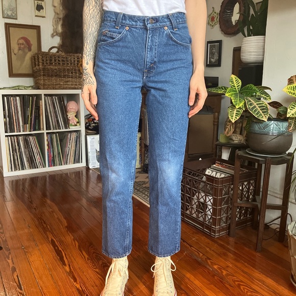 Vintage 80s 90s Levi's 216 Orange Tab Denim Jeans Made in USA ~ Size 29 - Picture 2 of 9